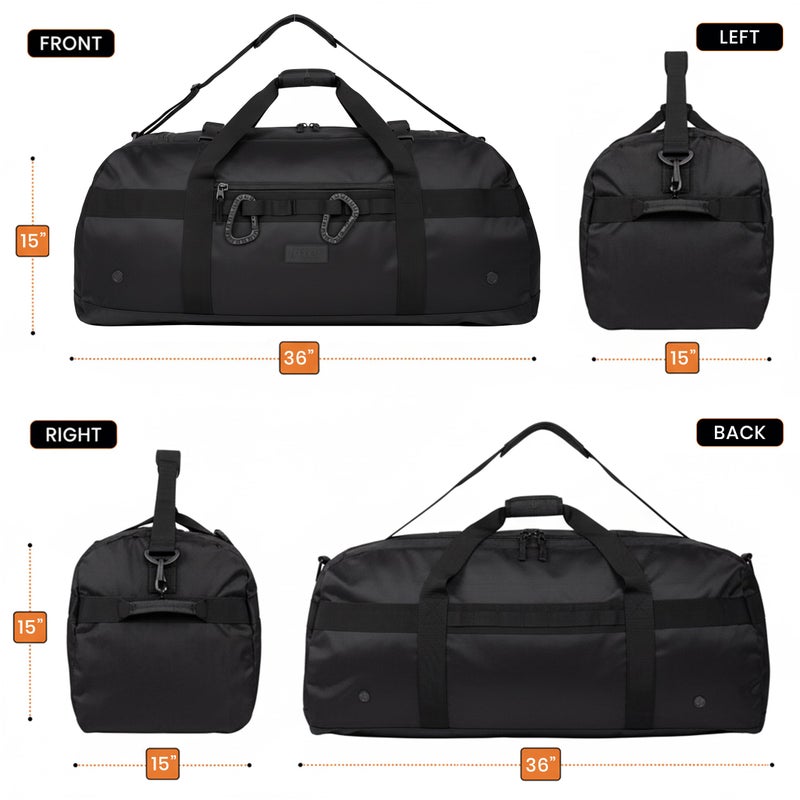 Fitdom 132L 36" Heavy Duty Extra Large Sports Gym Equipment Travel Duffel Bag W/Adjustable Shoulder & Compression Straps. Perfect for Soccer Baseball Basketball Hockey Football Team Coaches & More - Image 2